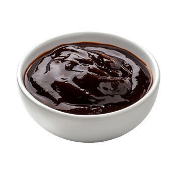 Rich Chocolate Sauce in a Bowl on Transparent Background png