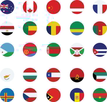 World flag isolated pack vector