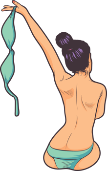Seductive pop art girl in a stylish vintage-inspired design. png