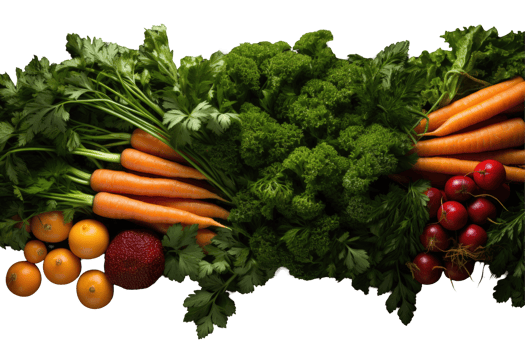 A large pile of fresh vegetables on a black background png