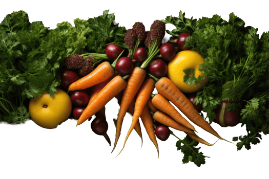 Carrots, tomatoes, and other vegetables are arranged in a circle png