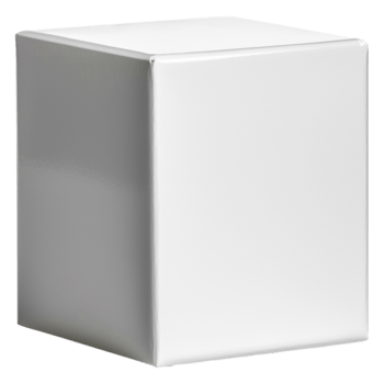 Plain White Box for Packaging and Gift Presentation with Clean Design png