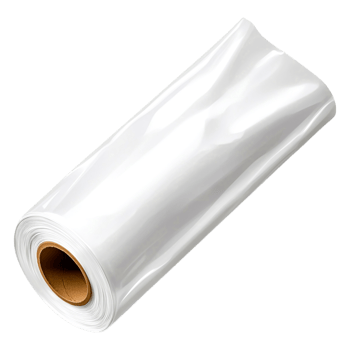 Glossy White Plastic Roll for Packaging or Crafting Use png