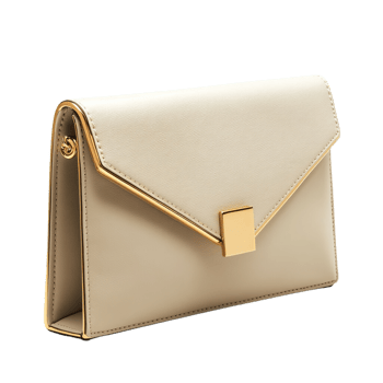 Sophisticated Envelope Style Leather Clutch Bag Isolated on Transparent Background png