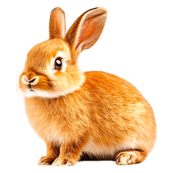 A Cute fluffy rabbit sitting png