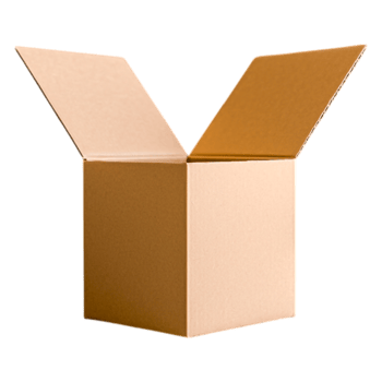 Open Cardboard Box on for Packaging and Shipping png