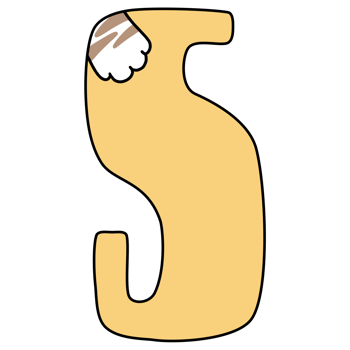Number 5 with cat paw png