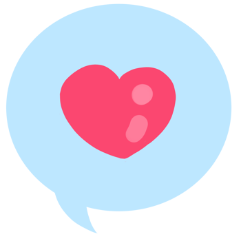 heart speech bubble icon on transparent background png
