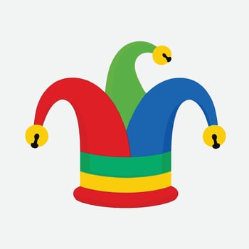 Colorful Jester Hat Illustration For Playful And Festive Creations vector