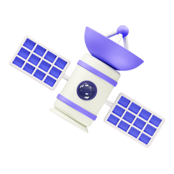 Satellite icon 3d rendering illustration png
