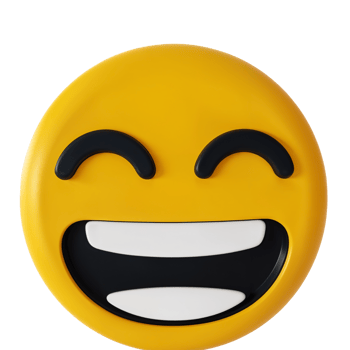 Smiling emoji decoration adds cheer to any space in bright yellow hue png