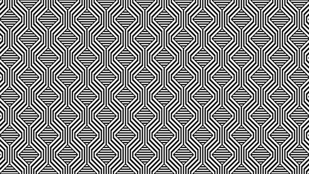 Black and White Geometric Optical Illusion Pattern vector