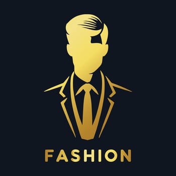 Luxury creative men fashion and beauty logo vector