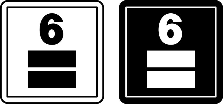 Max Stack Icons. Labels for Cardboard Packaging. Warning Symbol, Handle with Care. Illustration on White and Black Background. vector