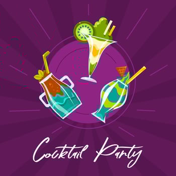 Logo layout for a cocktail party. illustration. vector