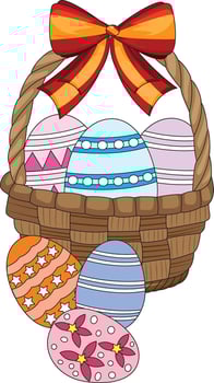 Easter Decor Egg Basket vector