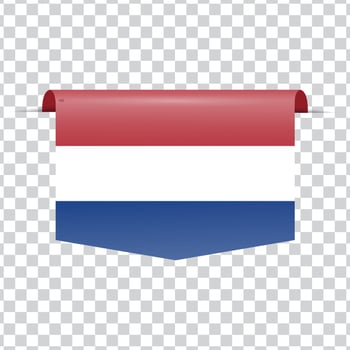 Netherlands up tag national flag vector