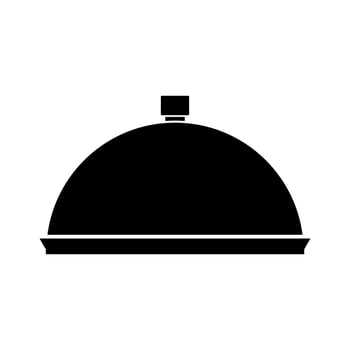 A black and white image of a domed cover vector