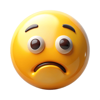 a emoji that signifies anxiety is isolated on transparent background png