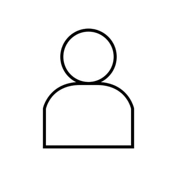 A person icon in a line drawing vector
