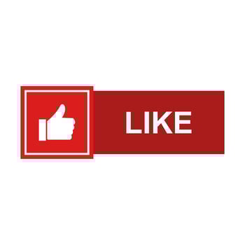 Like button icon vector