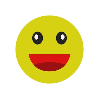 A yellow smiley face with a red tongue vector