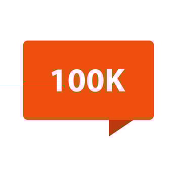 100k followers on instagram vector