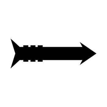 An arrow pointing down on a white background vector