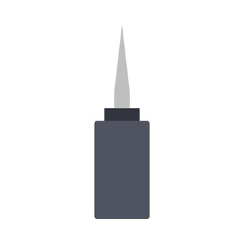 A black and white illustration of a screwdriver on a white background vector