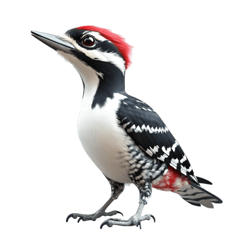 A Detailed Image Of A Pileated Woodpecker Bird Isolated on Transparent Background png