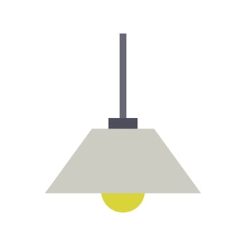 A lamp with a yellow ball on top vector