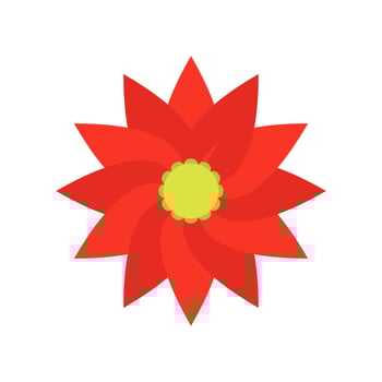 Red flower icon illustration vector