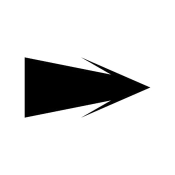 A black arrow pointing down on a white background vector