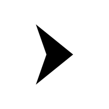A black arrow pointing down on a white background vector