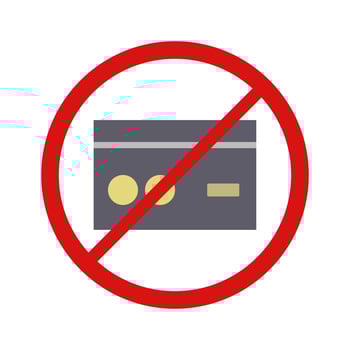 No credit card sign illustration vector