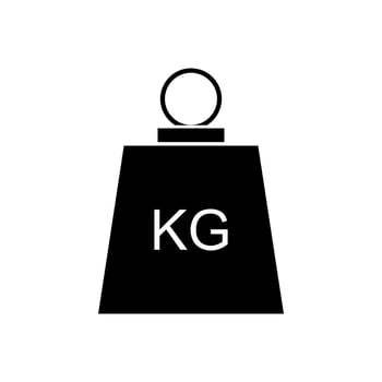 Kg weight scale icon illustration on white background vector