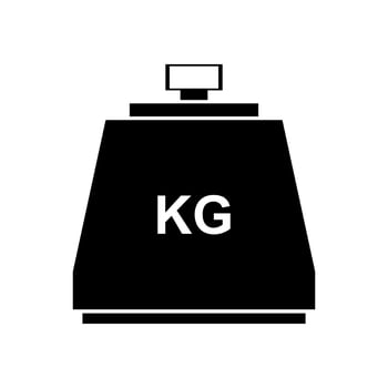 Kg weight scale icon illustration on white background vector