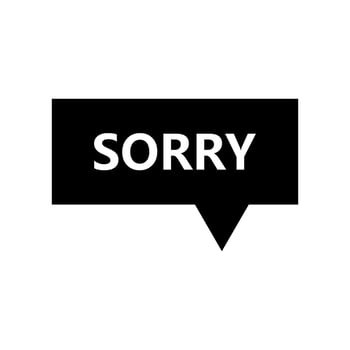 Sorry sign illustration vector
