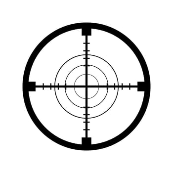 A crosshair target on a white background vector