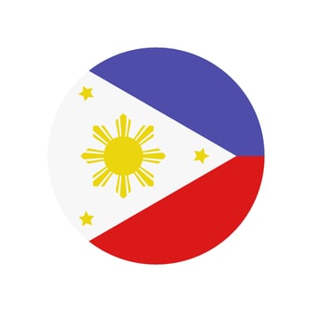 The philippines flag in a circle vector
