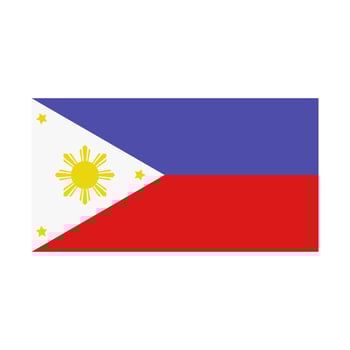 The philippines flag is shown on a white background vector