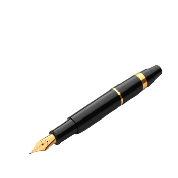 a black fountain pen on a transparent background png