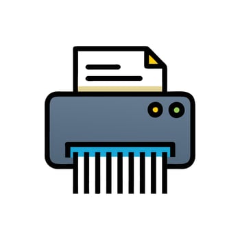 Innovative Electric Document Shredder Icon vector