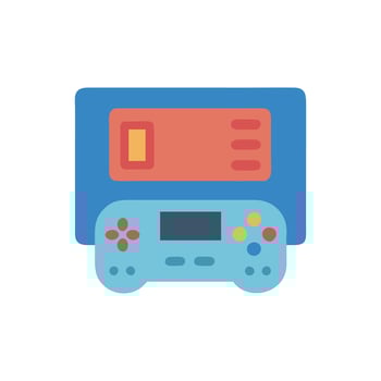 Gaming Console Interactive Entertainment Icon vector