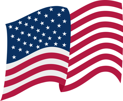 Waving USA flag png