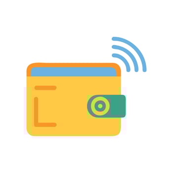 RFID Blocking Wallet Security Icon vector