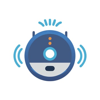 Robot Vacuum Cleaner Icon vector
