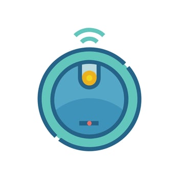 Robot Vacuum Cleaner Device Icon vector