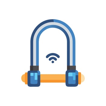 Smart Bike Lock Icon Design vector