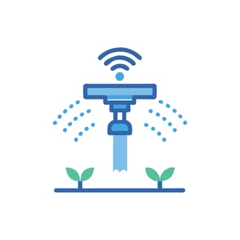 Sprinkler Smart Irrigation Icon vector